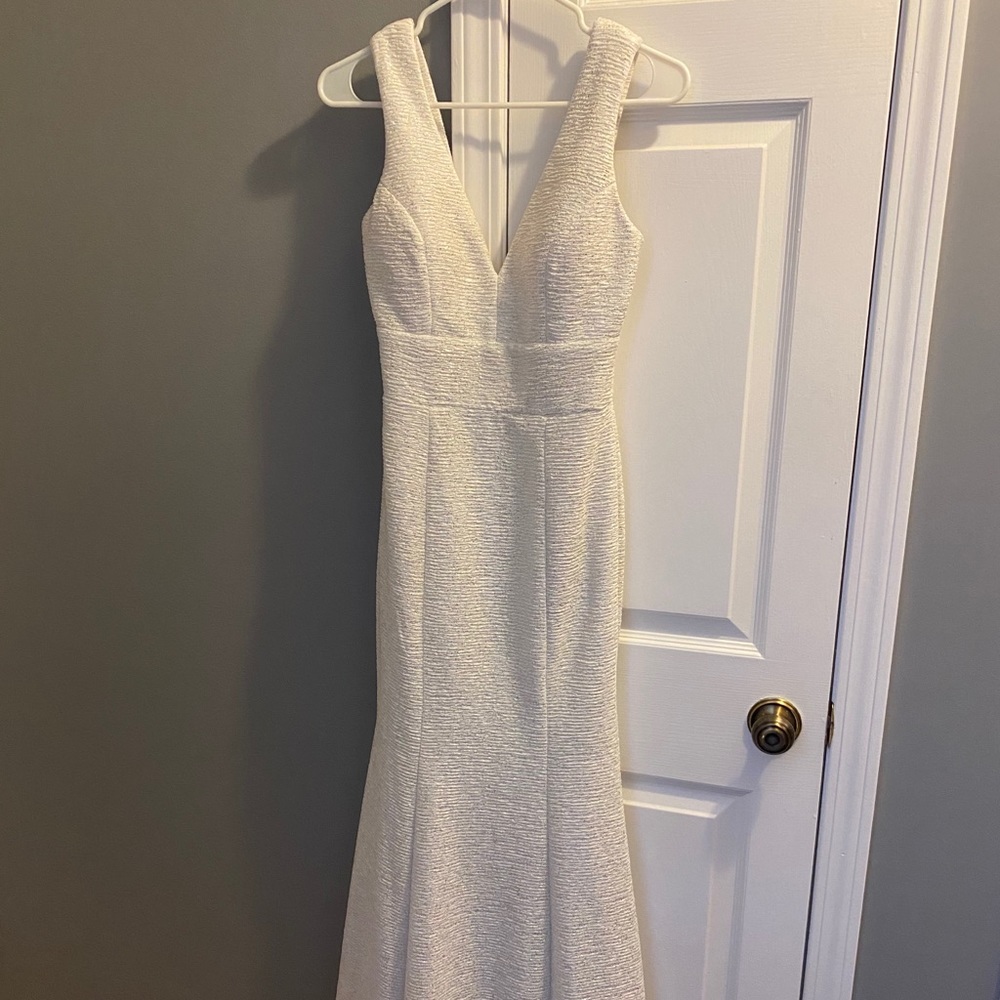 Elegant white sparkly dress